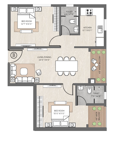 Type B floor plan